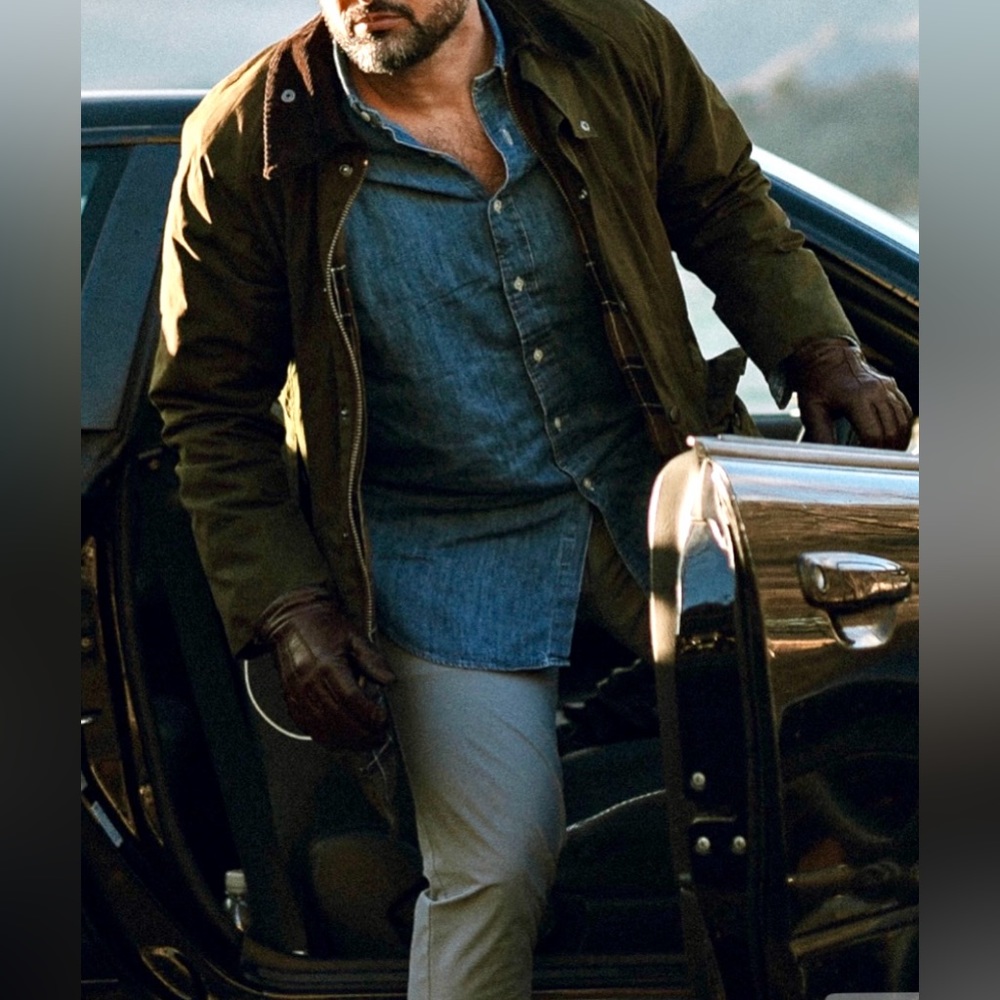 Barbour Classic Beaufort Waxed Jacket, Olive - Size 40 AMAZING PATINA